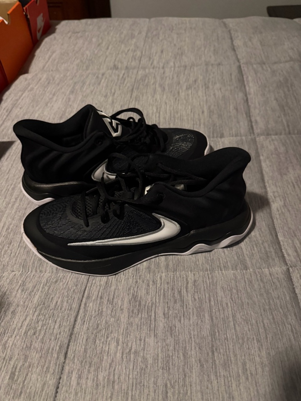Nike Black and White High-Top Basketball Shoes